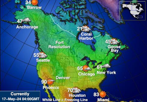 Kanāda Laika temperatūra karte 