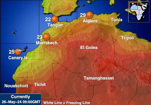 Cape Verde Hava sıcaklığı haritası 