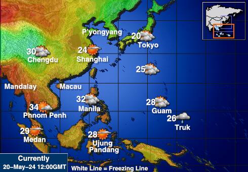 China Harta temperaturii vremii 