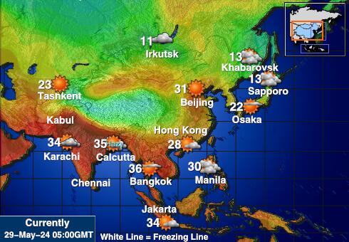 Đảo Christmas Bản đồ nhiệt độ thời tiết 