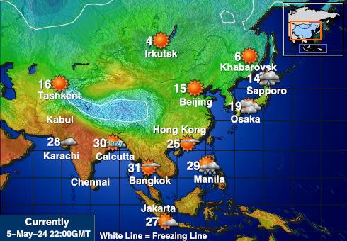 Christmas Island Ilm temperatuur kaart 