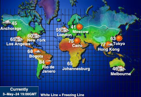 جزيرة كليبرتون خريطة درجة حرارة الطقس 