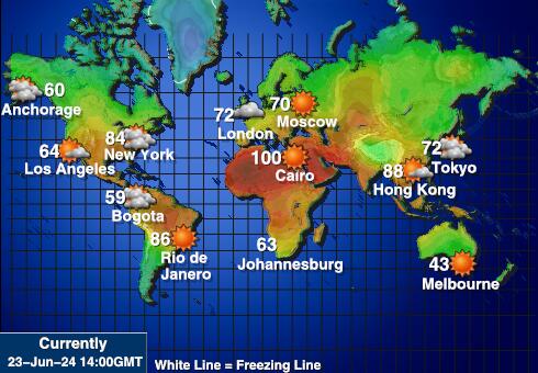 クリッパートン島 天気温度マップ 