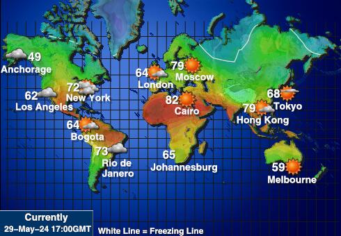 Νήσος Κλίπερτον Θερμοκρασία Καιρός χάρτη 