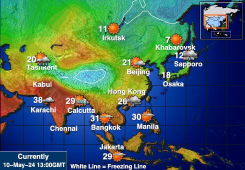 Kookossaaret (Keelingsaaret) Sää lämpötila kartta 