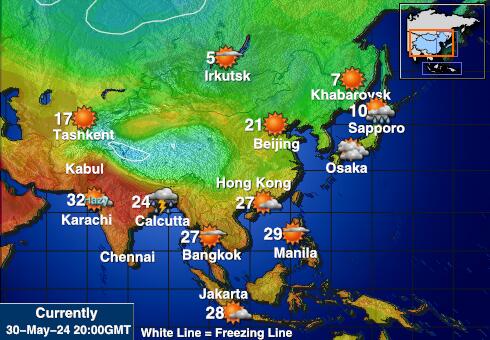 Кокосовые (Килинг) острова Карта погоды Температура 