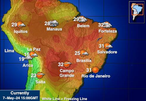 Colombia Weather Temperature Map 