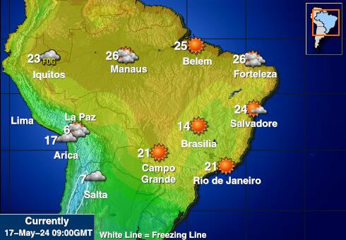 Kolombiya Hava sıcaklığı haritası 
