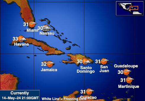 Kuba Vädertemperaturkarta 