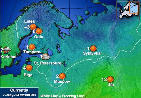 Küpros Ilm temperatuur kaart 