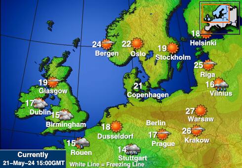 Danimarka Hava sıcaklığı haritası 