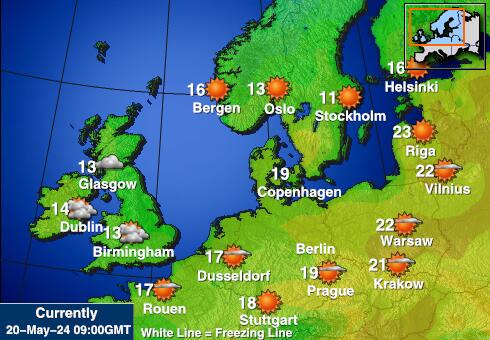 Danimarka Hava sıcaklığı haritası 