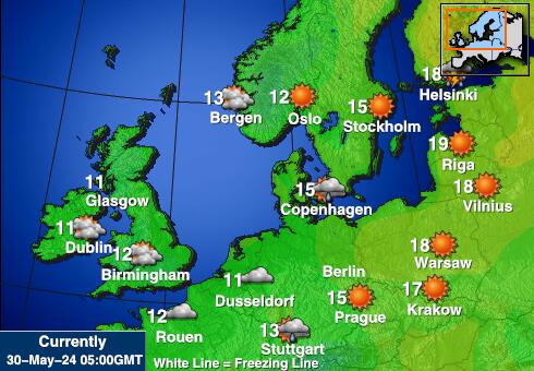 Denmark Temperatura meteorologica 