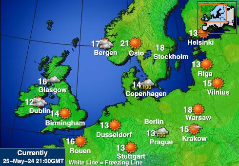 丹麦 天气温度图 