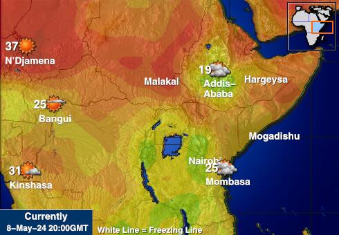 Джибути Температурна карта за времето 