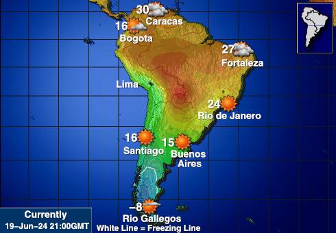 Еквадор Температурна карта за времето 
