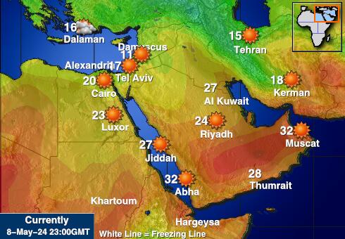 مصر خريطة درجة حرارة الطقس 