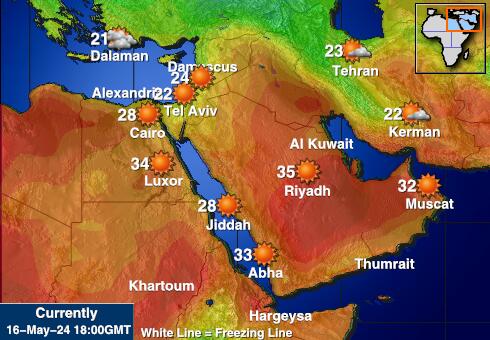 Egipt Vreme Temperatura Zemljevid 