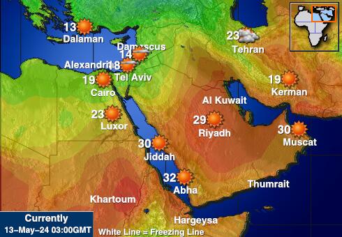 Egipt Temperatura Mapa pogody 