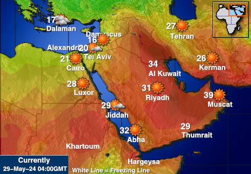 Egyiptom Időjárás hőmérséklet térképen 