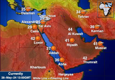 Ēģipte Laika temperatūra karte 