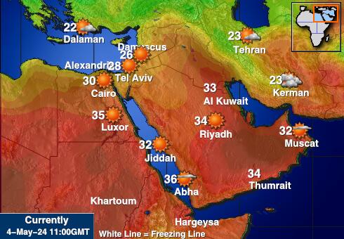 Mesir Peta Suhu Cuaca 