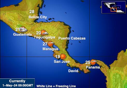 Сальвадор Карта погоды Температура 