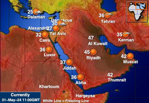 Eritrea Sää lämpötila kartta 