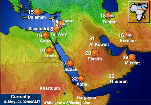 Ερυθραία Θερμοκρασία Καιρός χάρτη 
