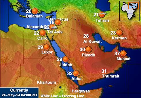 Eritrea Peta suhu cuaca 