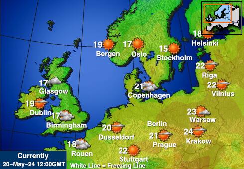 Viro Sää lämpötila kartta 