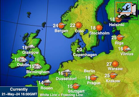Estonya Hava sıcaklığı haritası 