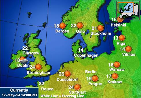 Viro Sää lämpötila kartta 