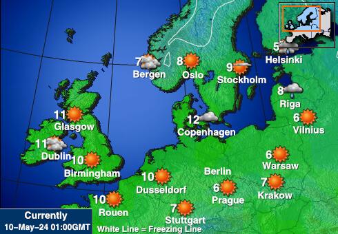 Estonya Hava sıcaklığı haritası 