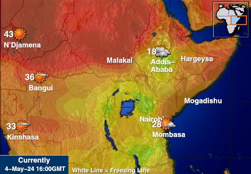 Етиопия Температурна карта за времето 
