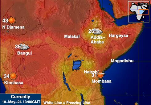Etiopien Vejret temperatur kort 