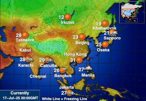 Temperatur Kort Europa Europa Island Vejrudsigt Temperatur Kort Europa