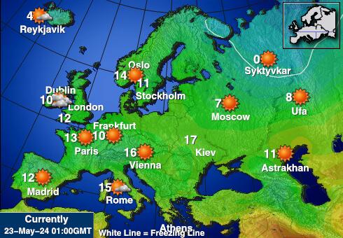 Europe Weather Temperature Map 