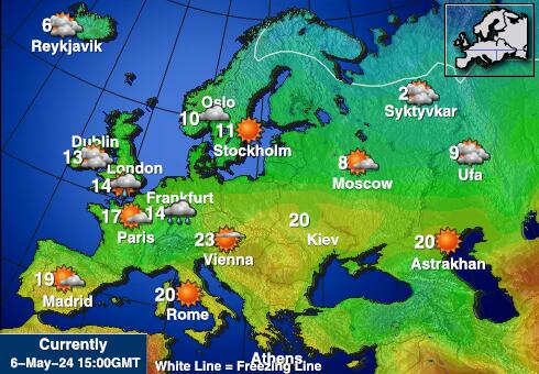 유럽 날씨 온도지도 