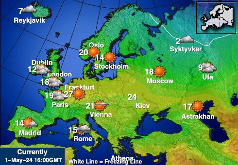 Europa Weather Temperature Map 