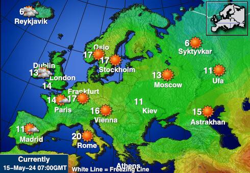 歐洲聯盟 天氣溫度圖 