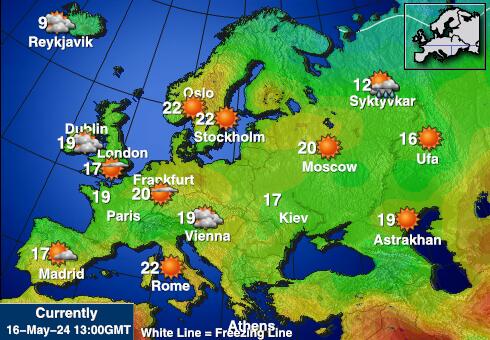European Union Weather Temperature Map 