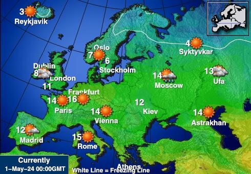 Uniunea Europeana Weather Temperature Map 