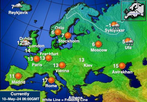 Euroopa Liidu Ilm temperatuur kaart 