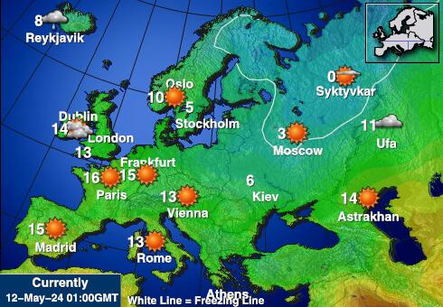 Kesatuan Eropah Peta suhu cuaca 