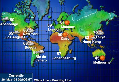 Fiji Mapa temperatura Tempo 