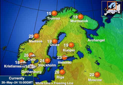芬兰 天气温度图 