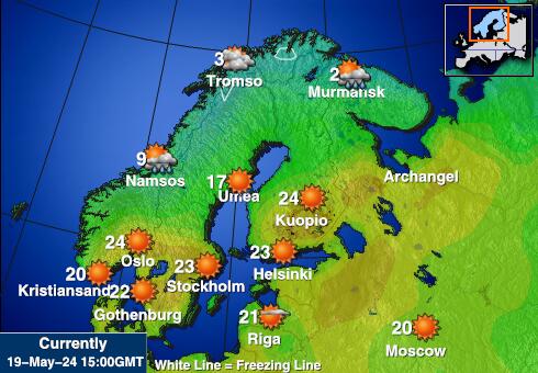 Soome Ilm temperatuur kaart 