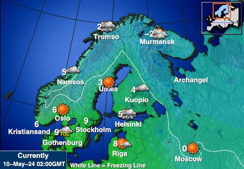 Finland Weather Temperature Map 