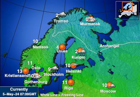 핀란드 날씨 온도지도 